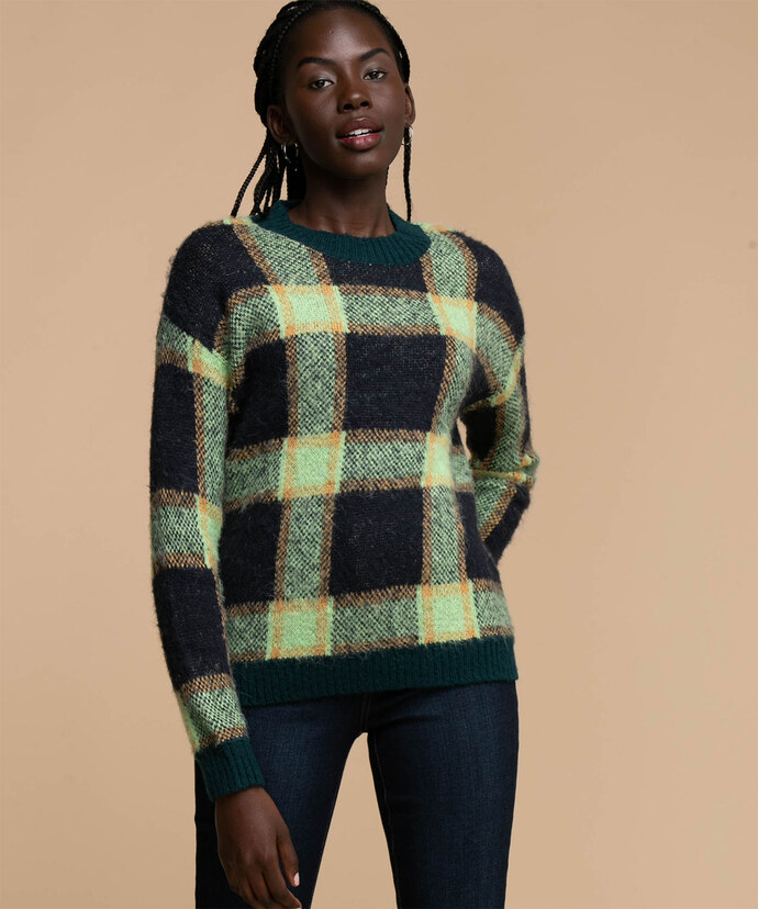 Plaid Pullover Sweater Image 3