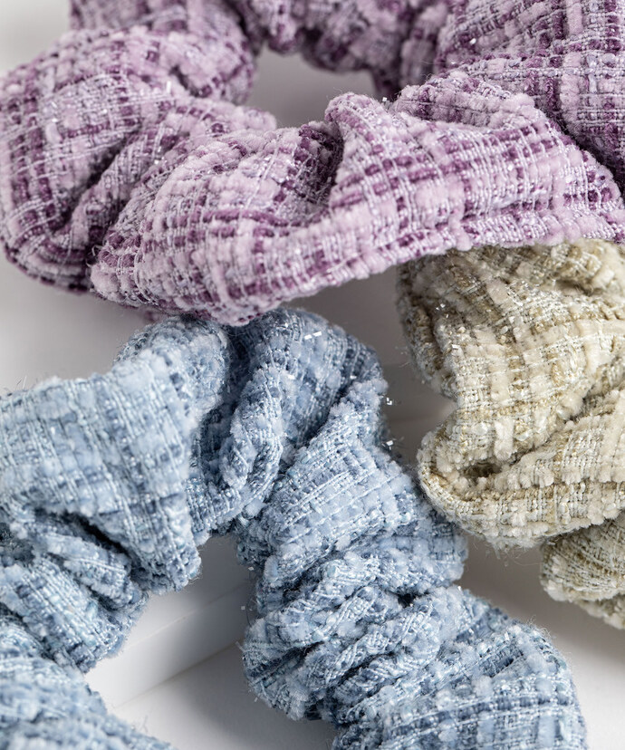 Tweed Scrunchie 3-Pack Image 2