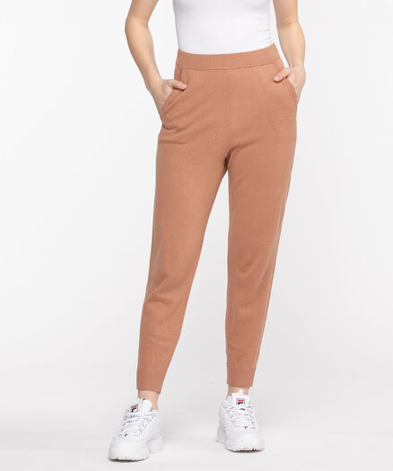 Sweater Knit Pull-On Jogger, Mocha Mousse