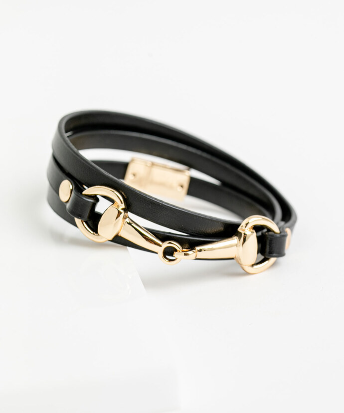 Vegan Leather Wraparound Bracelet Image 1