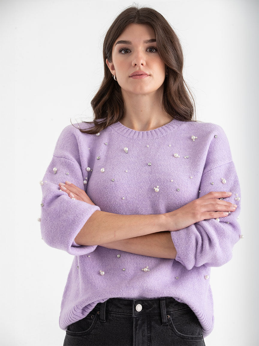 Jeweled Pullover Sweater Rickis