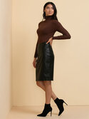 Pencil Skirt in Faux Leather Pencil Skirt in Faux Leather