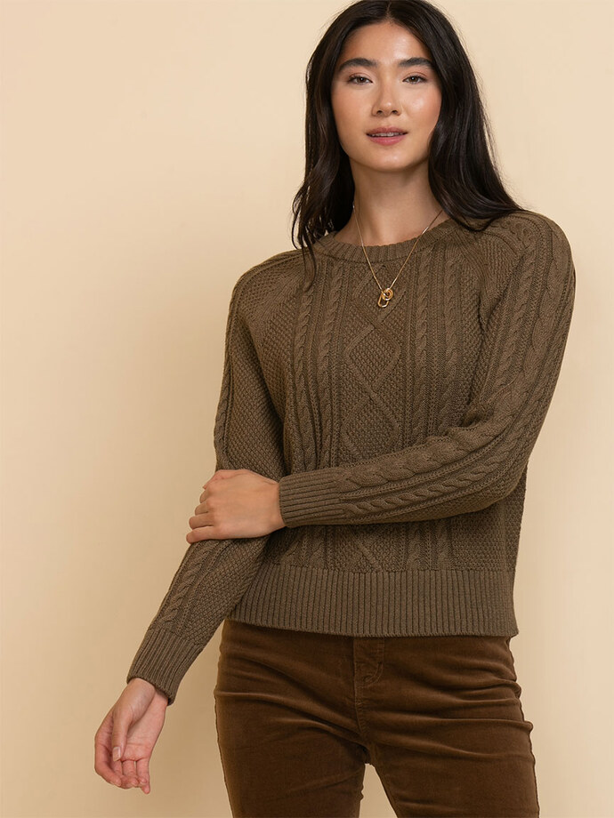 Cable Knit Pullover Sweater Image 5