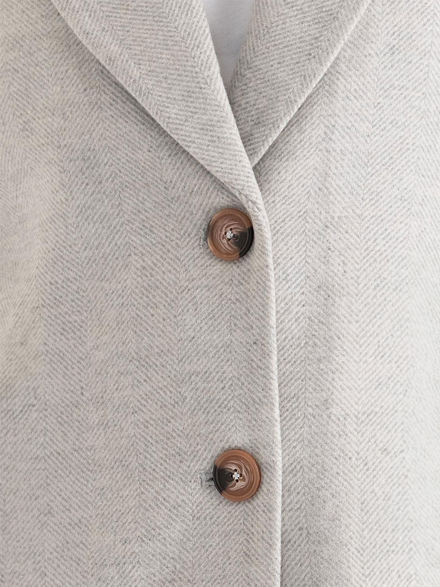 Kennedy Herringbone Wool Coat Ricki s Size XS Grey Herringbone Colour