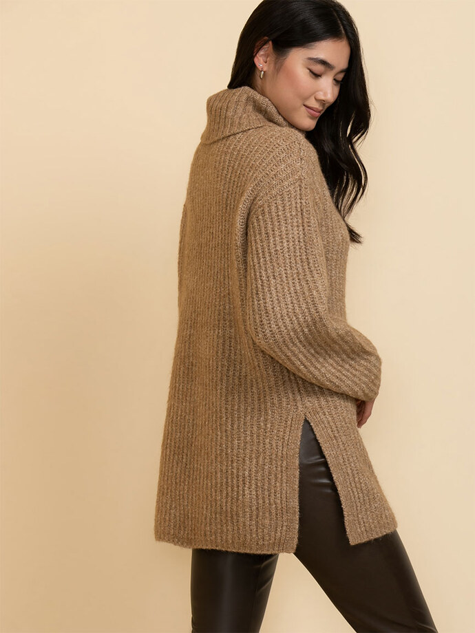 Wool-Blend Chunky Tunic Sweater Image 5