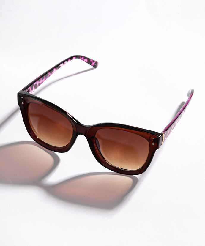 Purple Leopard Side Sunglasses Image 2