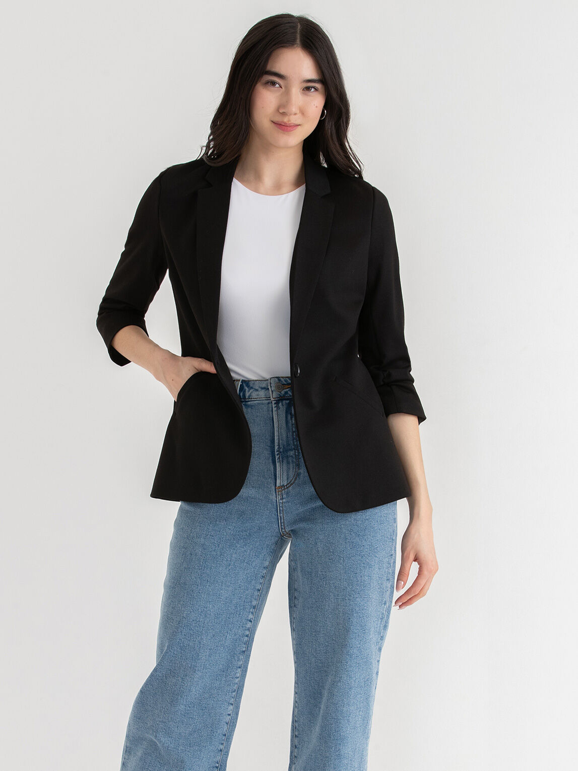 Blazer with bell sleeves online