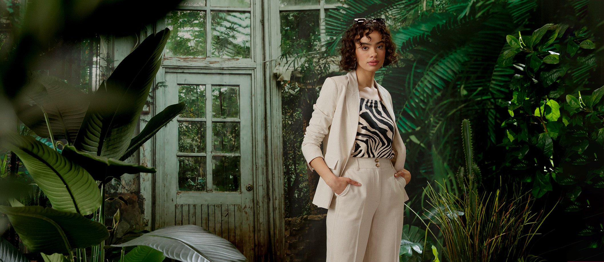 Welcome to the Jungle: Denim jacket, Silk scarf & Tapered pants