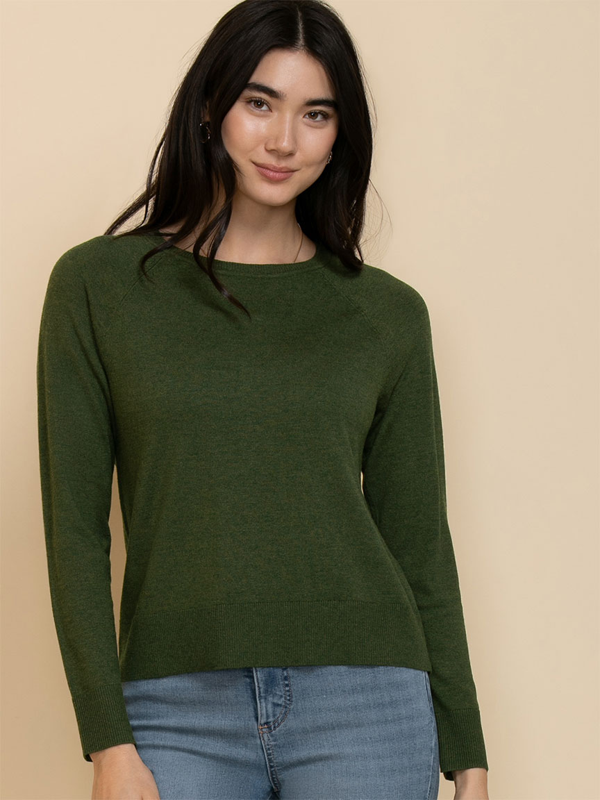 Cashmere Blend Crew Neck Sweater