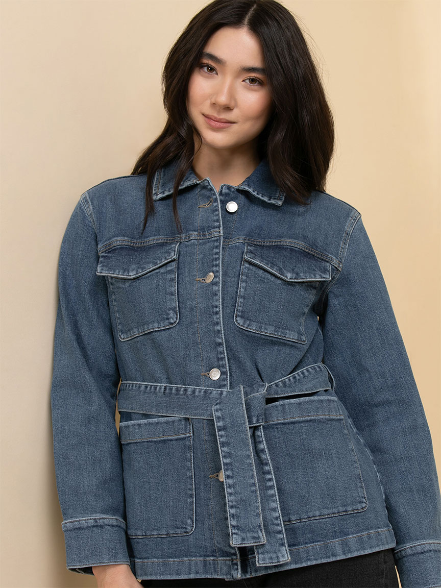 Belted Denim Shacket