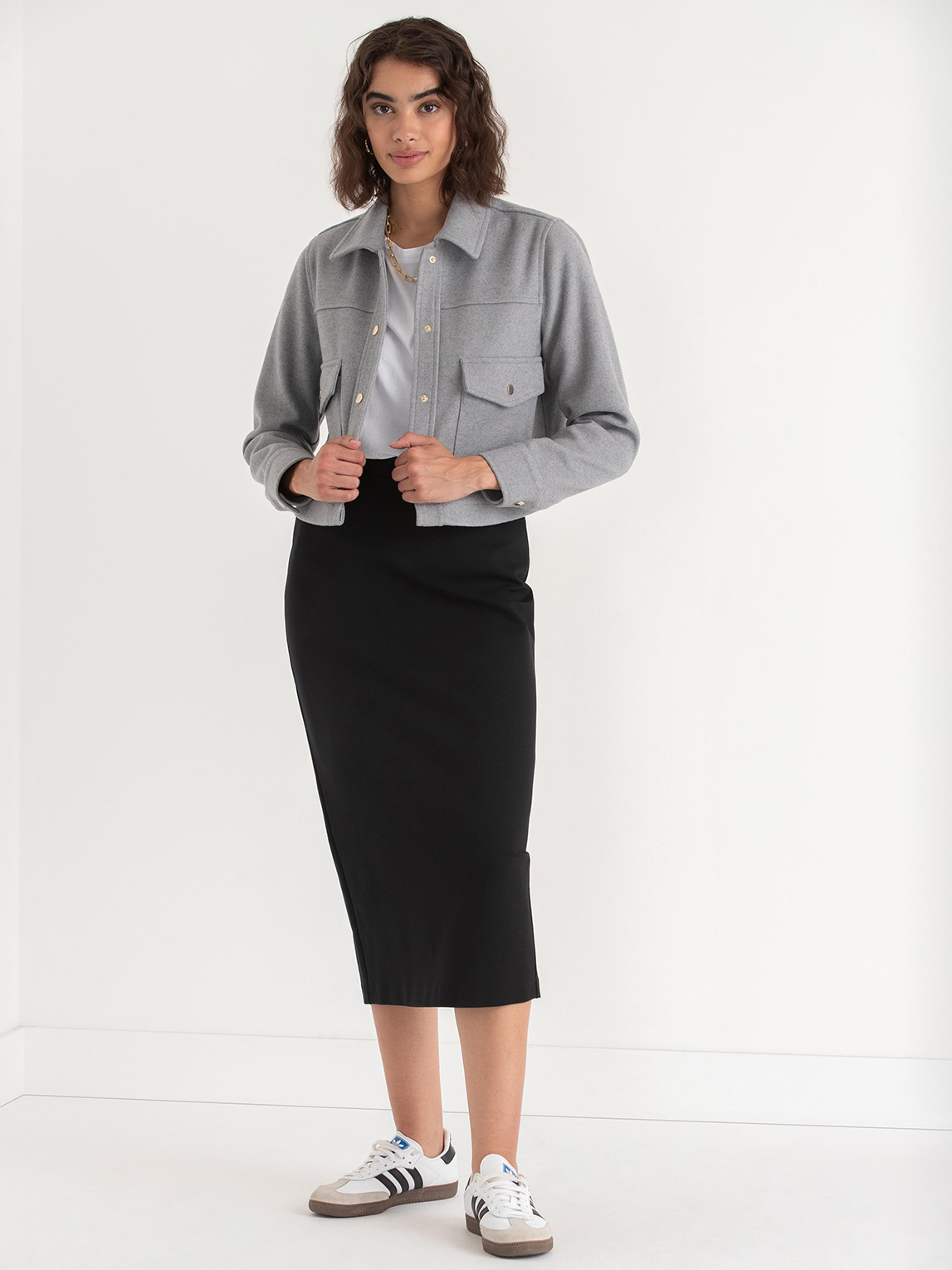 Collared Felt Shacket