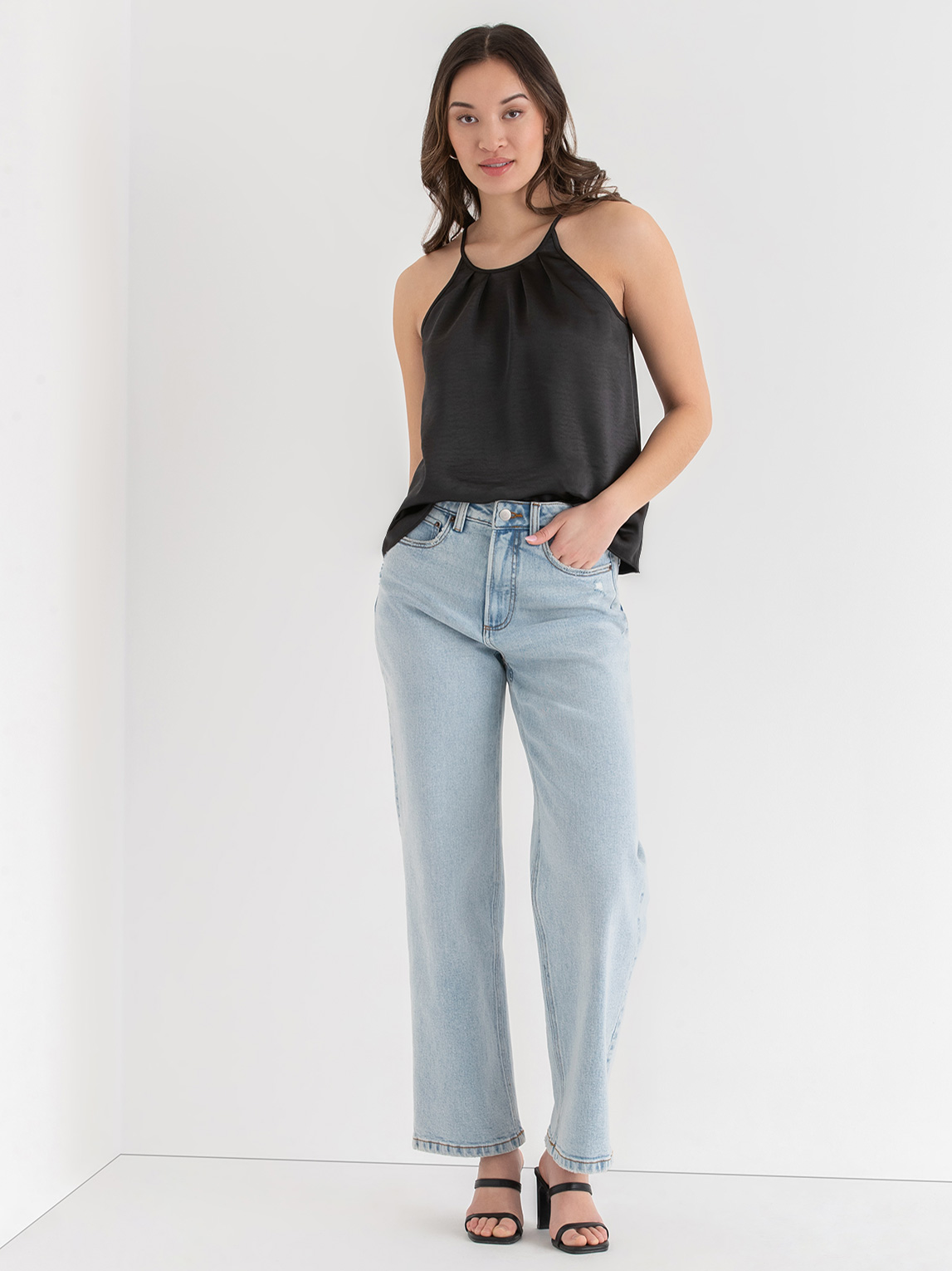 Satin Halter Blouse