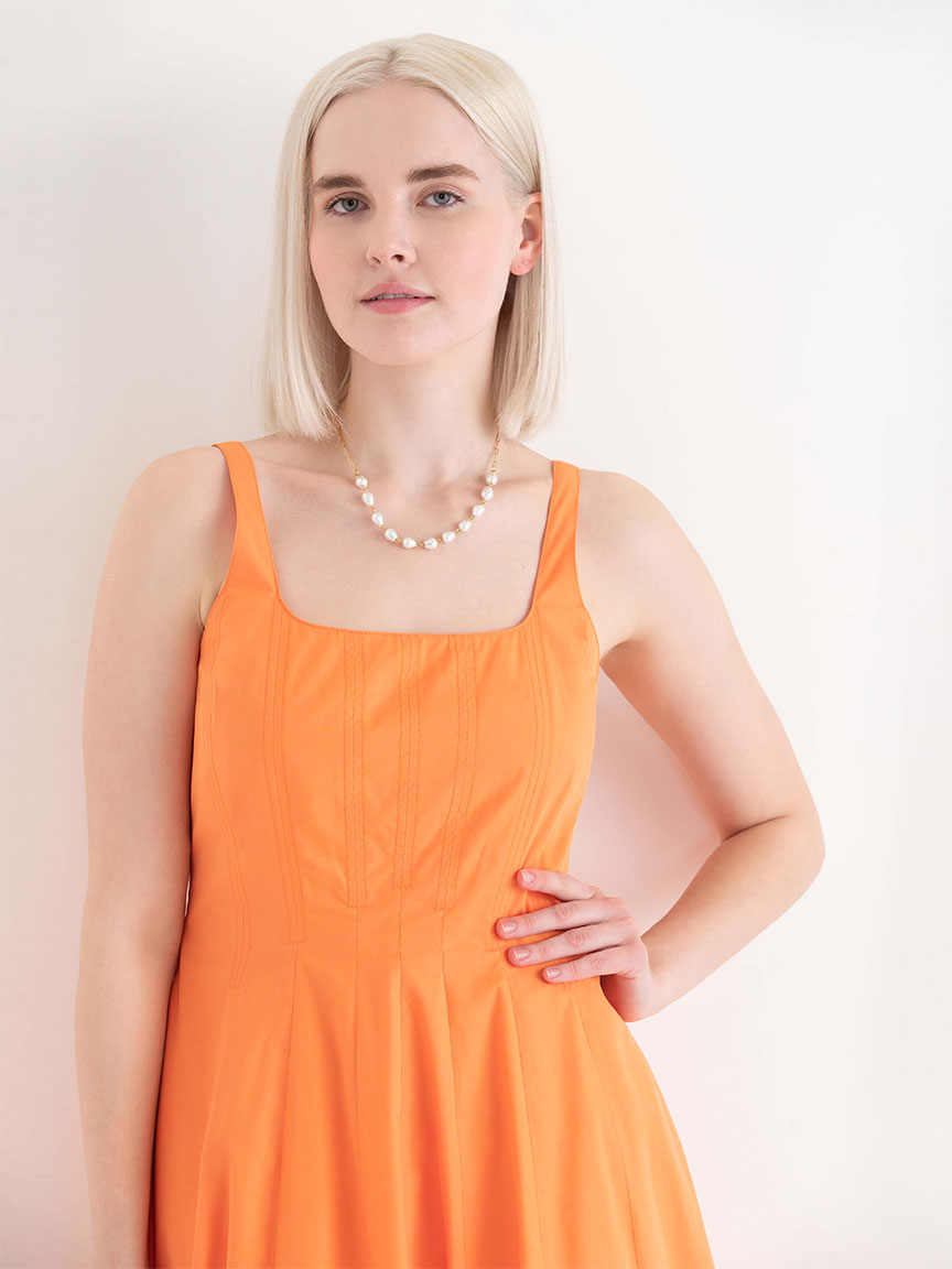 Fit and Flare Dress Luxe Poplin