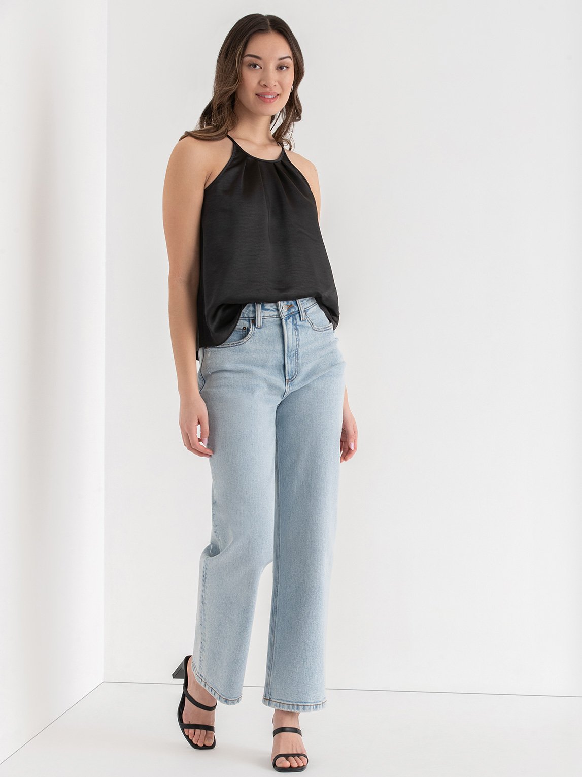 Satin Halter Blouse