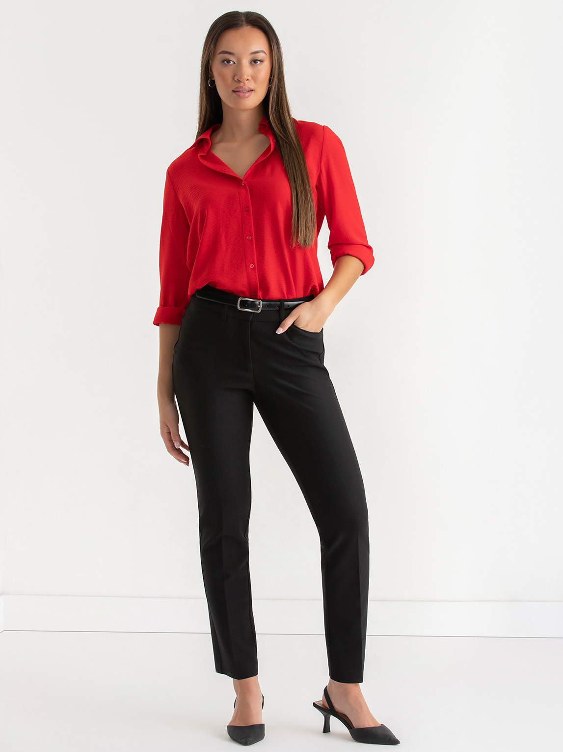 Nicole Textured Button-Down Shirt