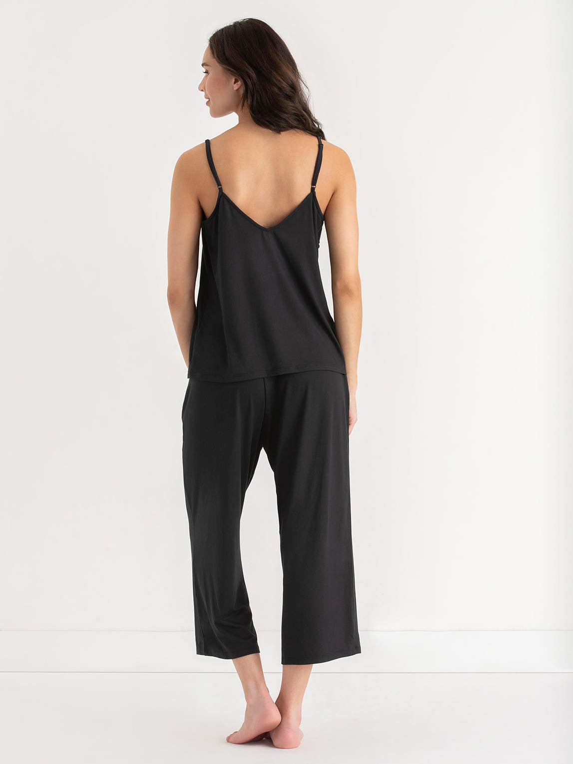 Lace Trim Cami with Crop Pant Sleepset