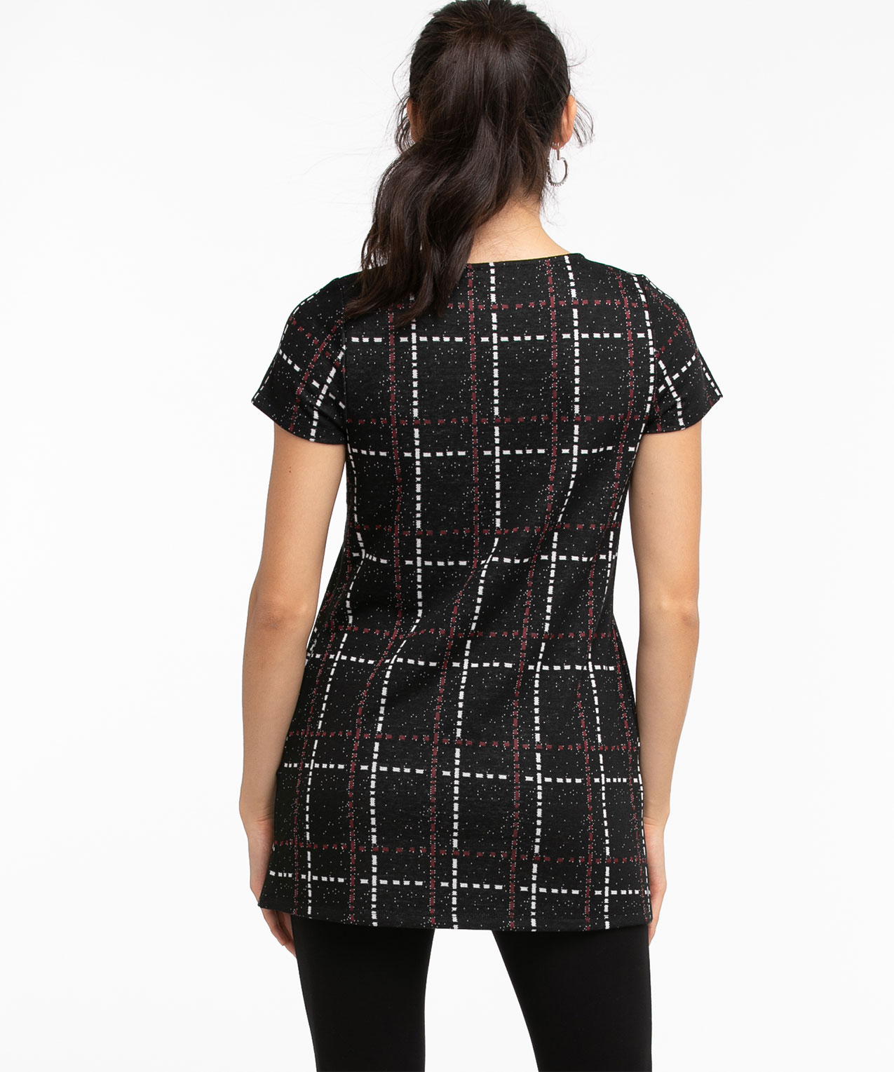 Ponte Short Sleeve Tunic Top