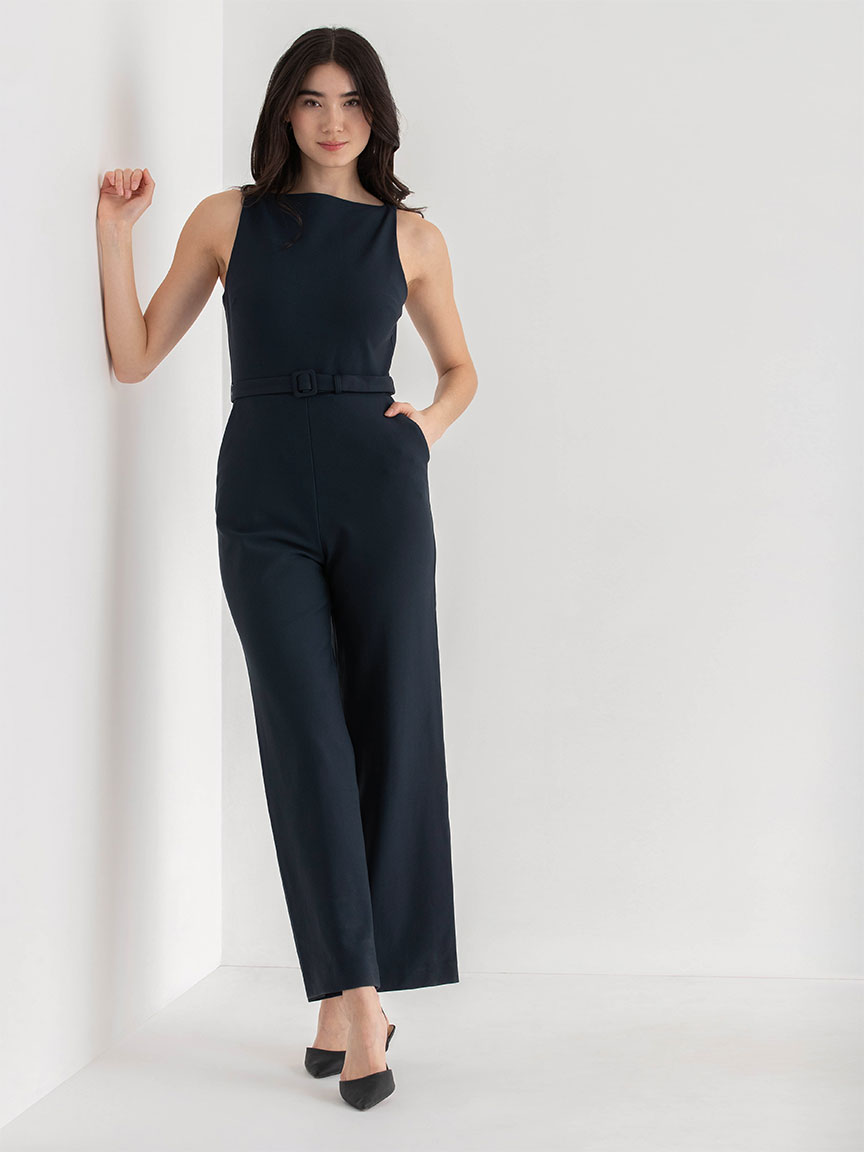 Boatneck Jumpsuit Luxe Ponte