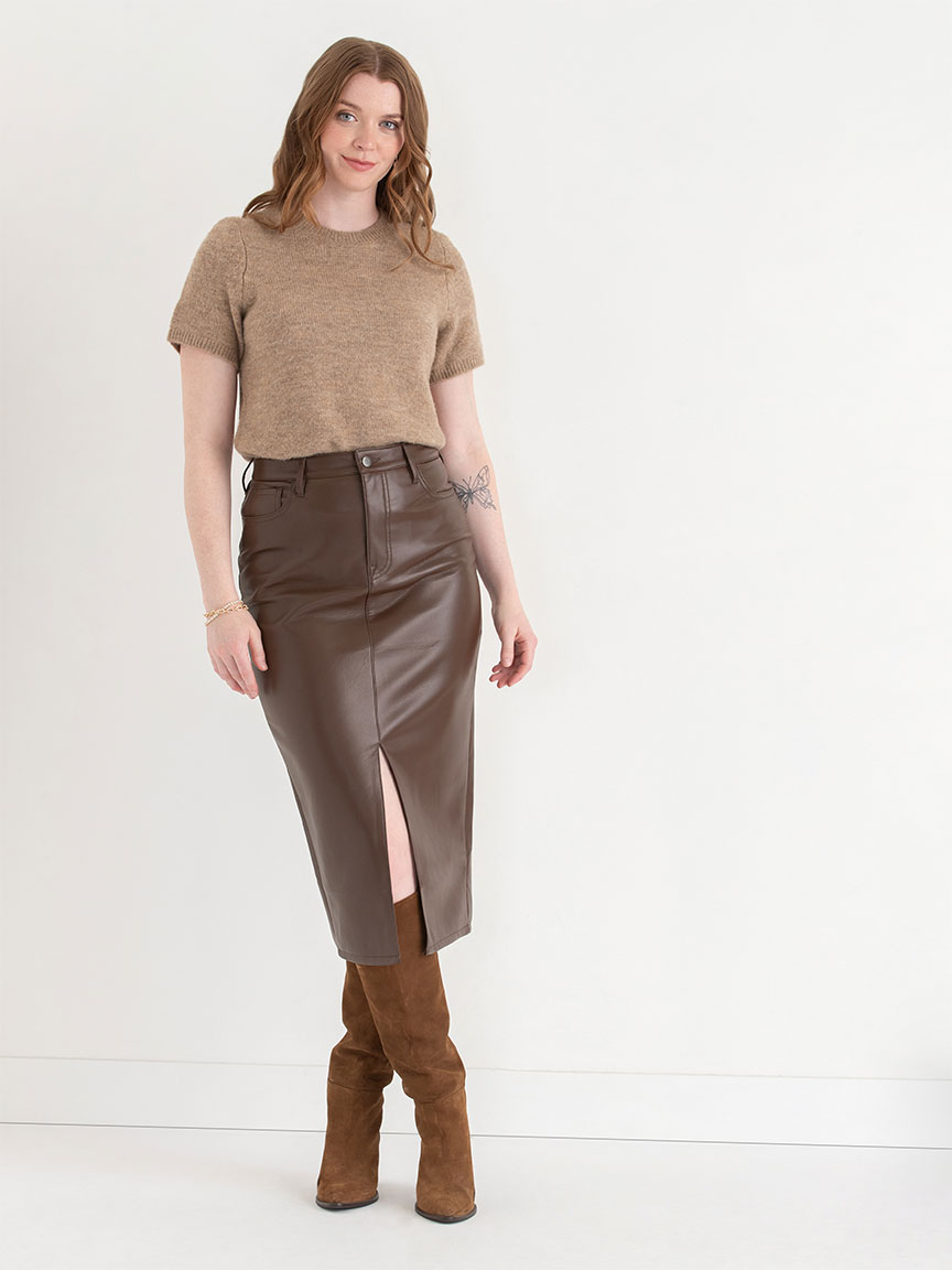Faux Leather Skirt