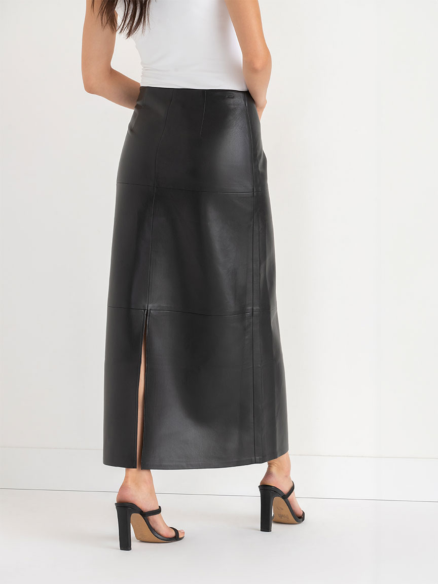 Faux Leather Maxi Skirt