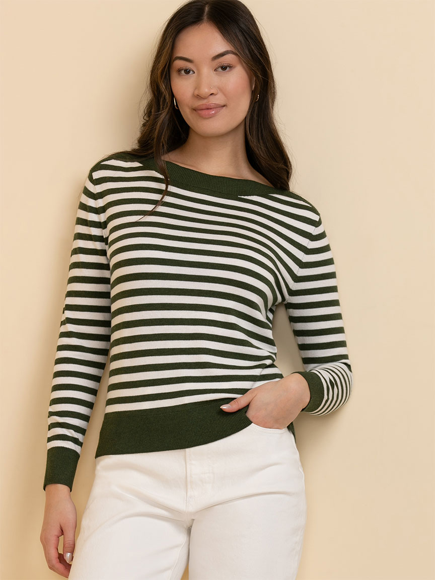 Cashmere Blend Boatneck Sweater