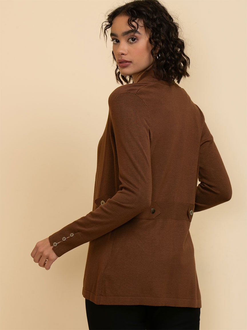Side Tab Button Cardigan