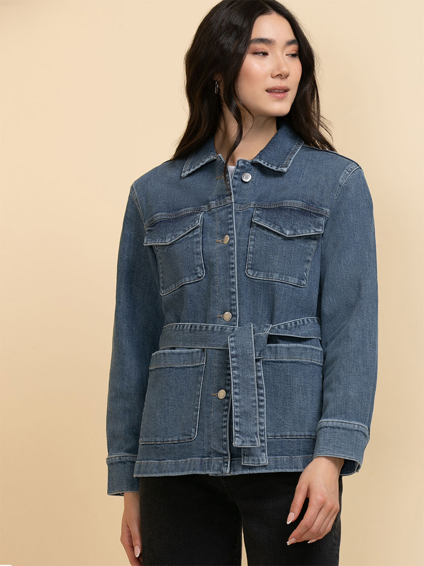 Belted Denim Shacket