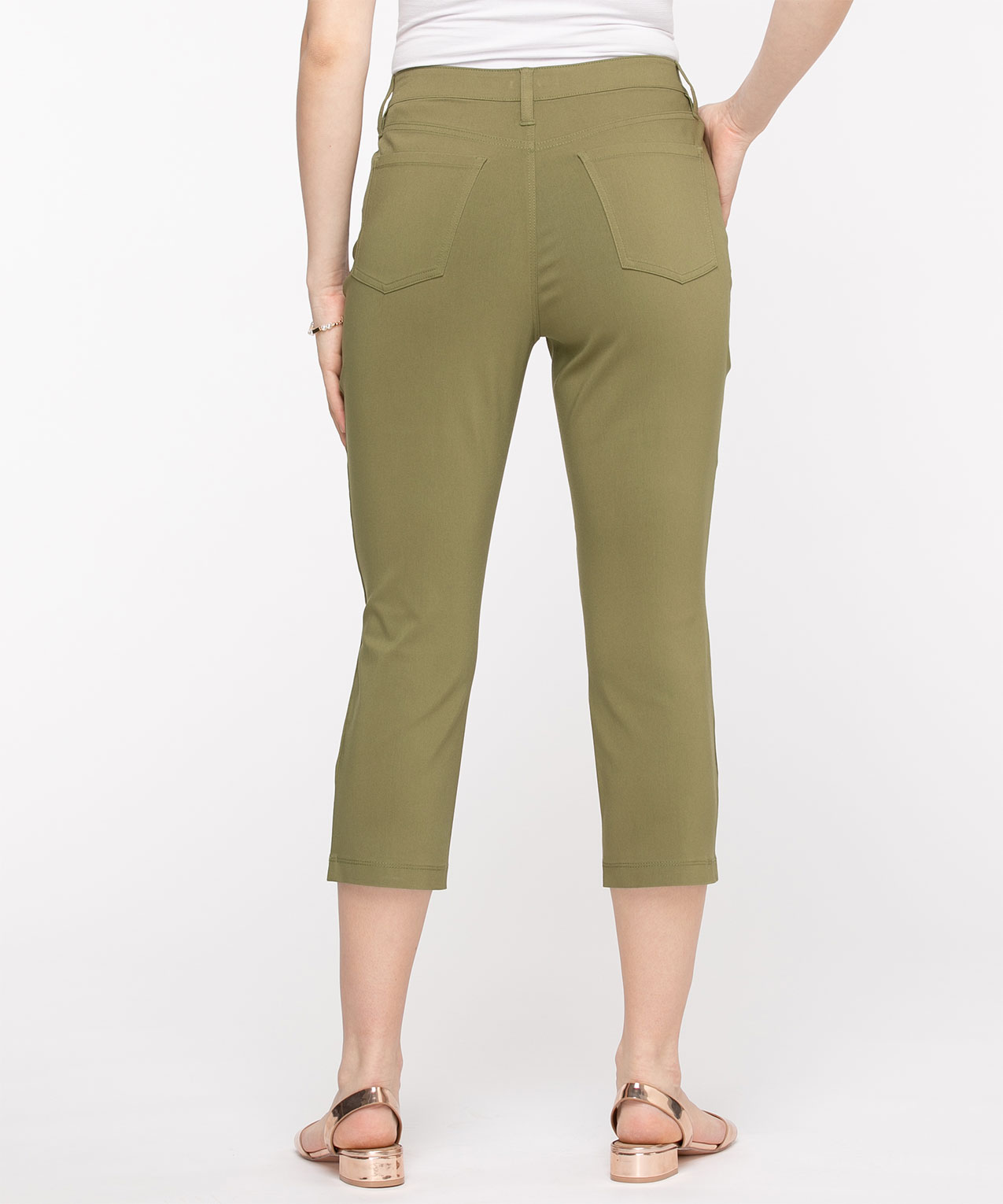 Microtwill Pull-On Crop Pant