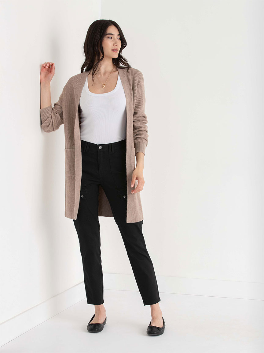 Shaker Stitch Pocket Cardigan