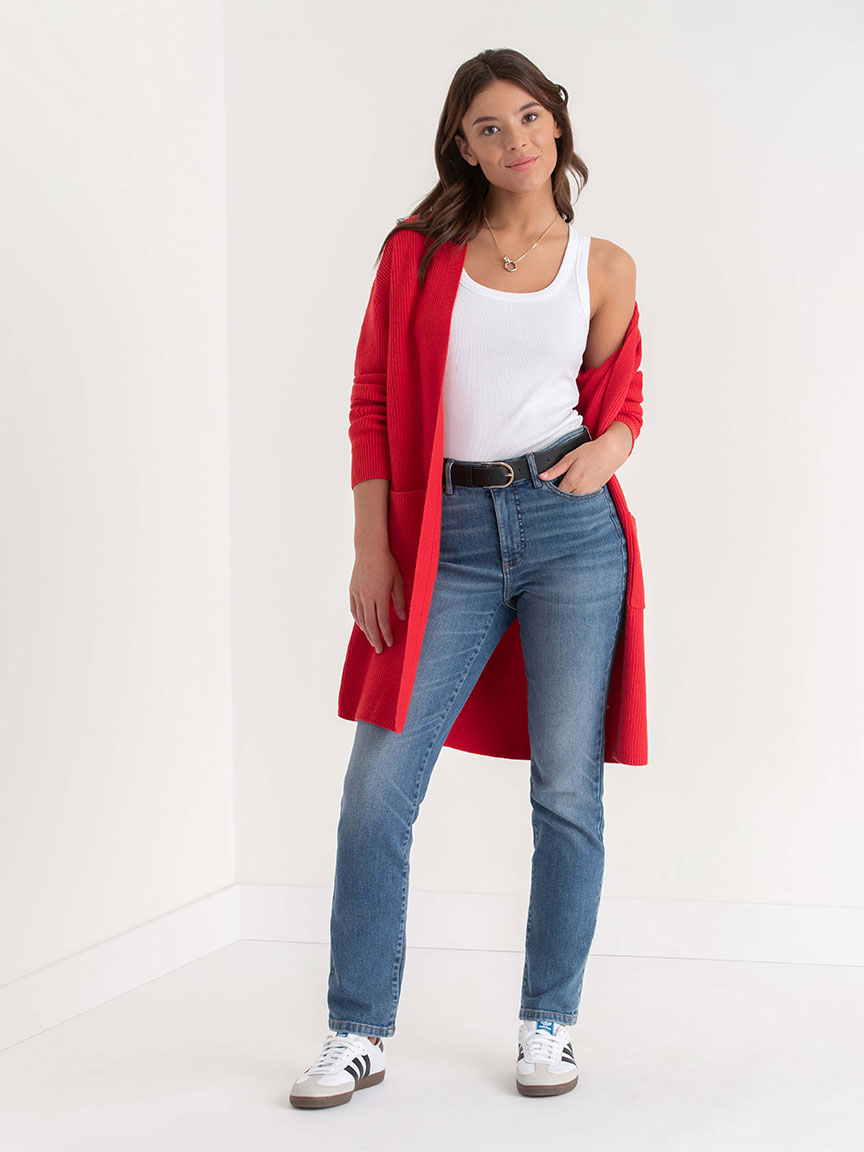 Shaker Stitch Pocket Cardigan