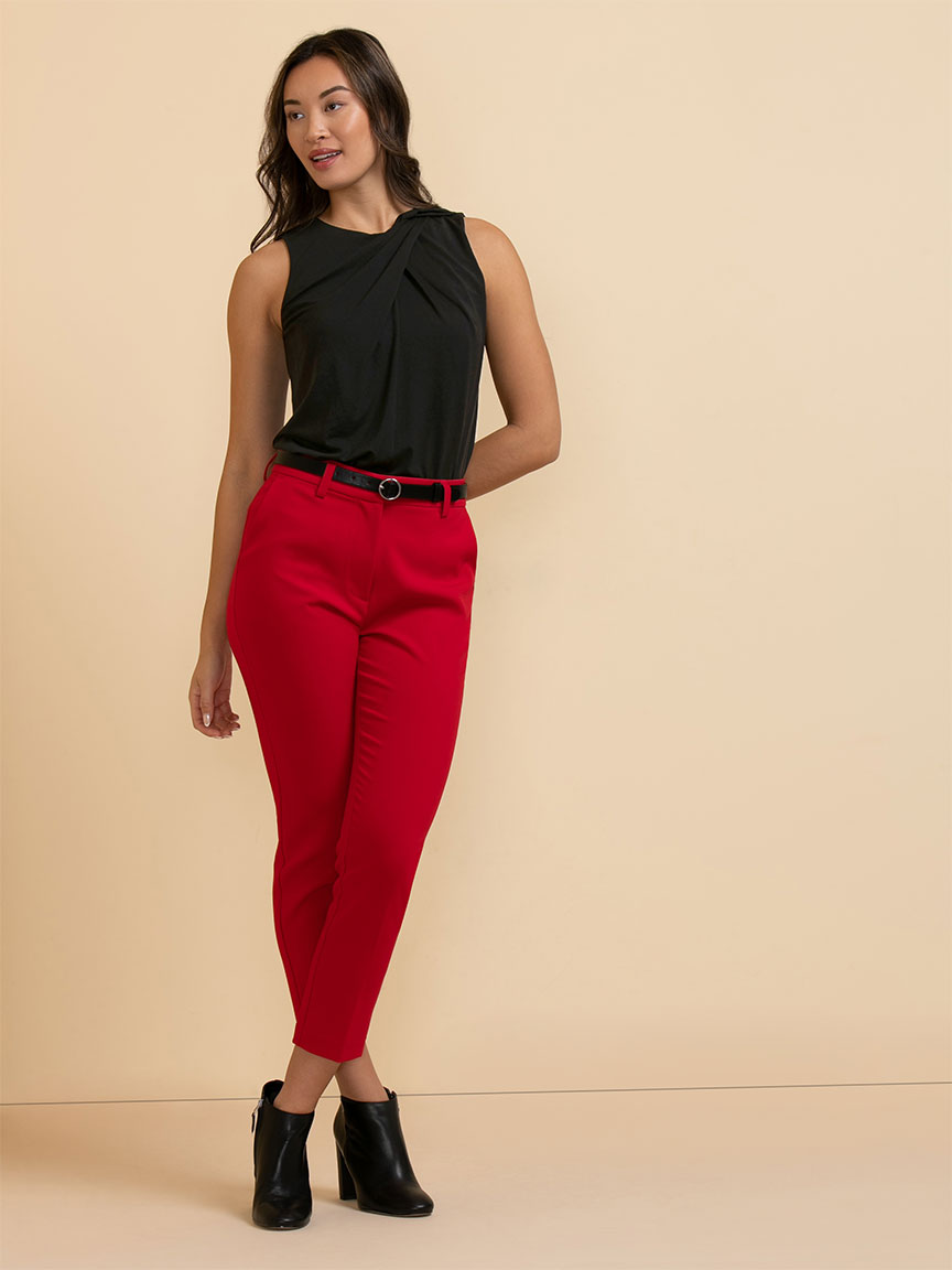 Sleeveless Twist Neck Top