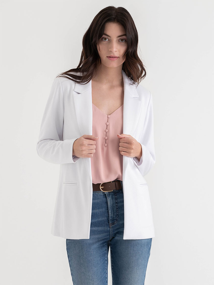 Relaxed Open Blazer Ponte Twill