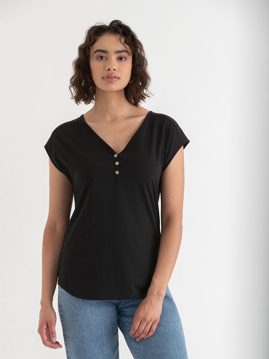 Short Sleeve Henley