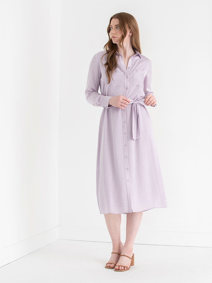 Midi Shirtdress Shadow Stripe