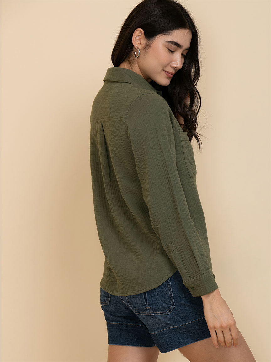 Classic Fit Crinkle Cotton Shirt