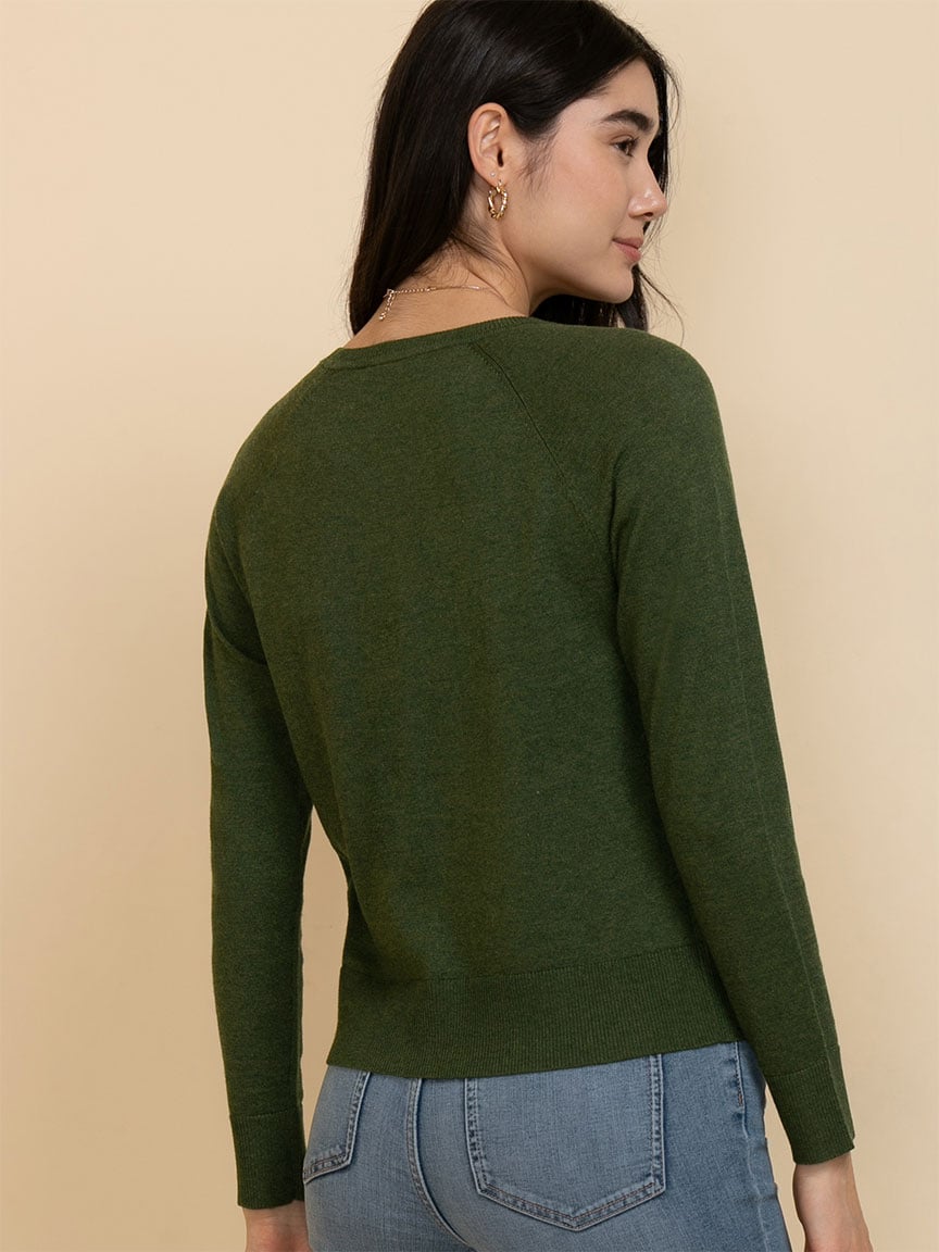 Cashmere Blend Crew Neck Sweater