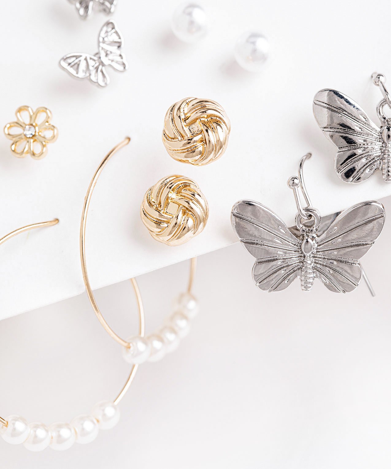 Butterfly Stud & Hoop Earring 6-Pack