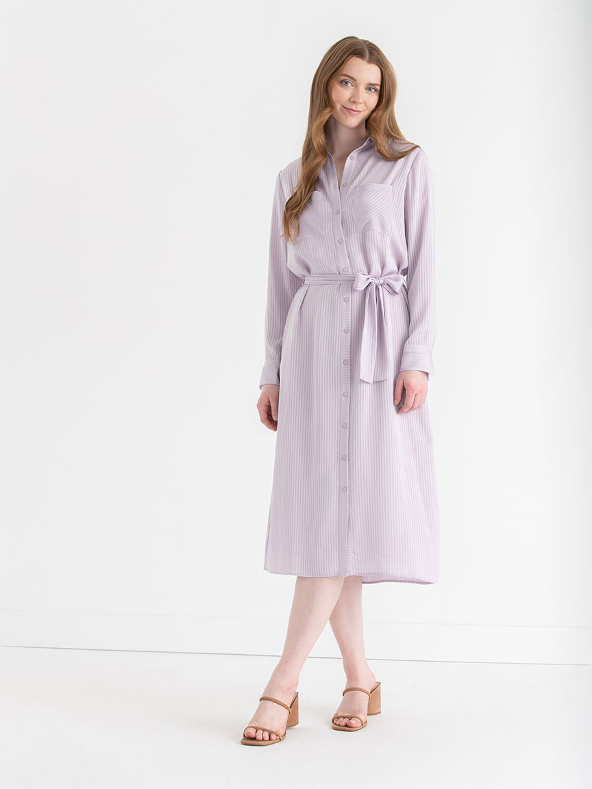 Midi Shirtdress Shadow Stripe