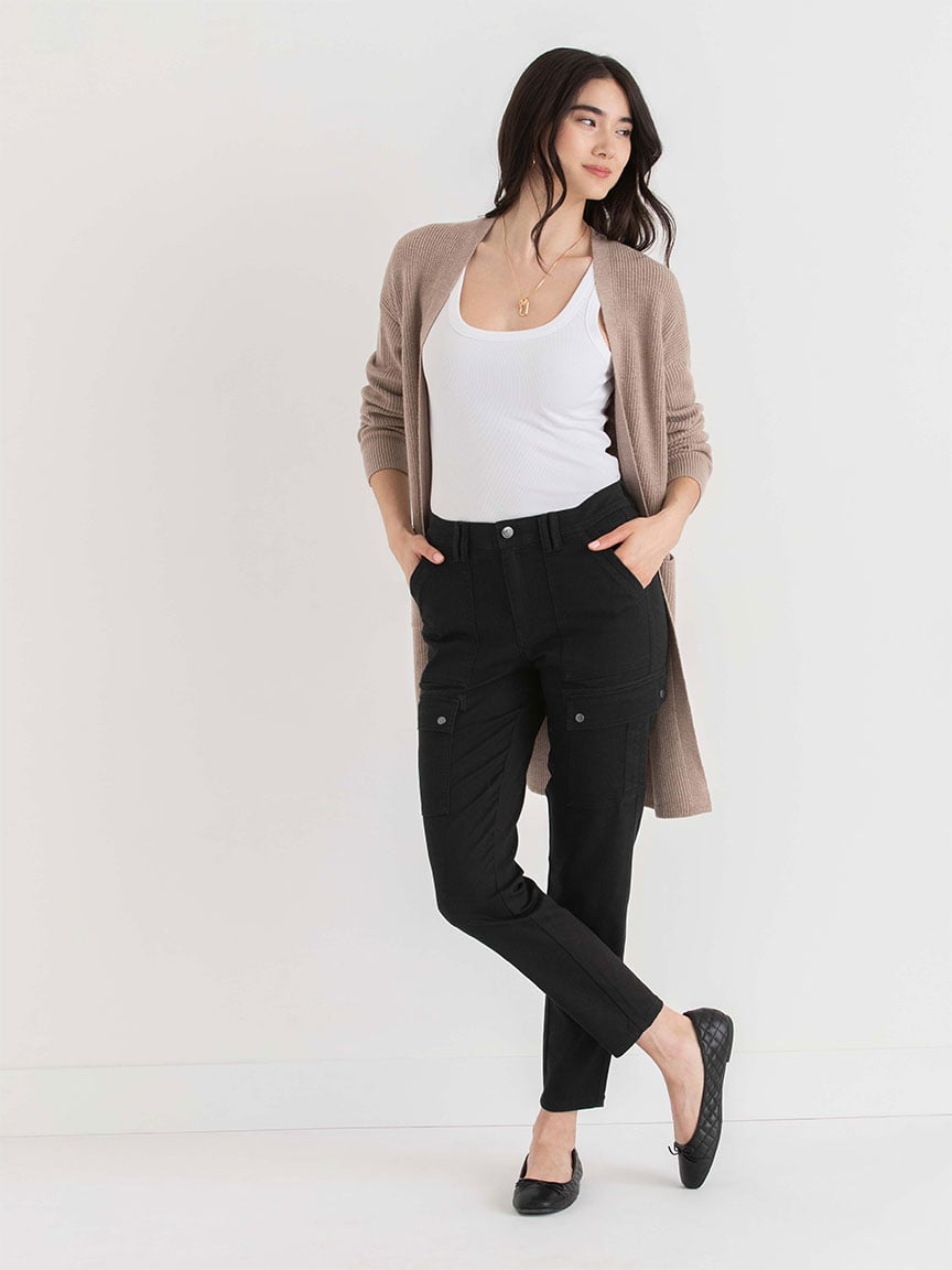 Shaker Stitch Pocket Cardigan