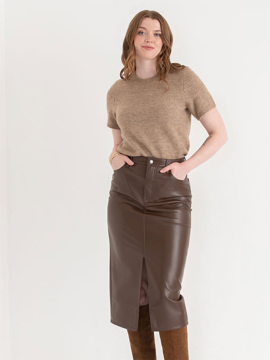 Faux Leather Skirt