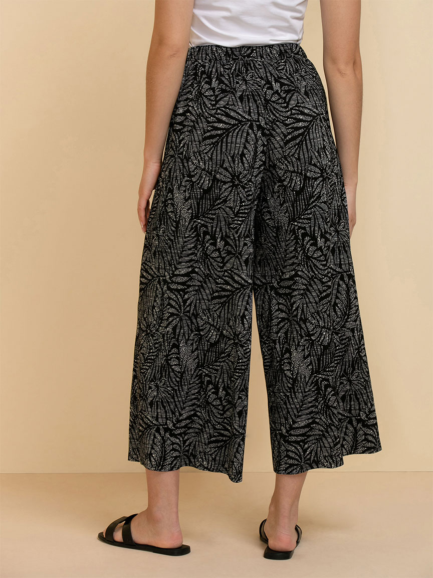Plisse Wide Crop Pant