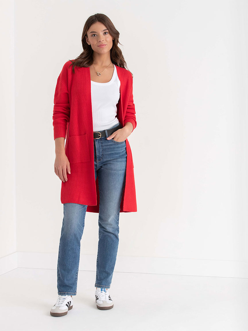 Shaker Stitch Pocket Cardigan