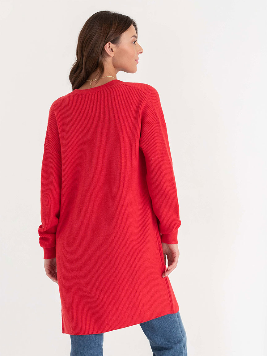 Shaker Stitch Pocket Cardigan