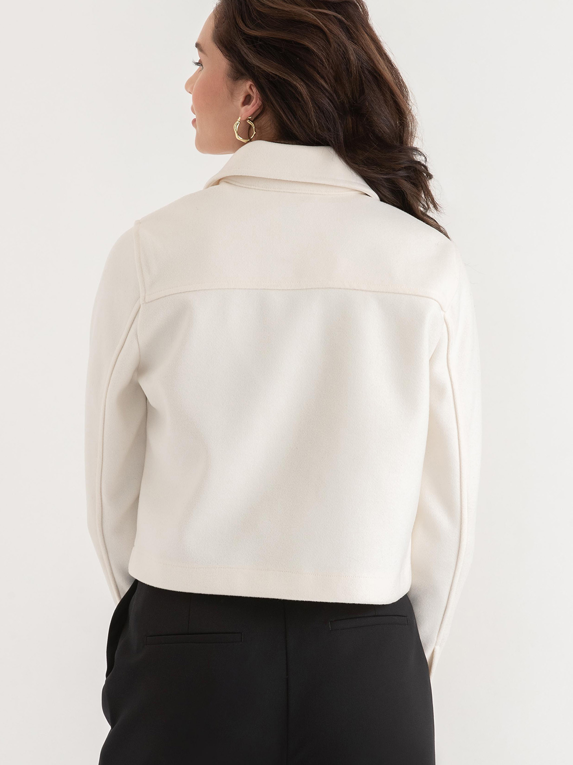 Collared Felt Shacket