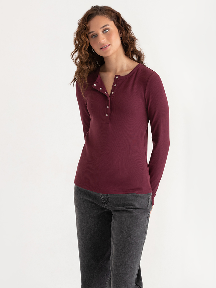 Long Sleeve Henley Shirt