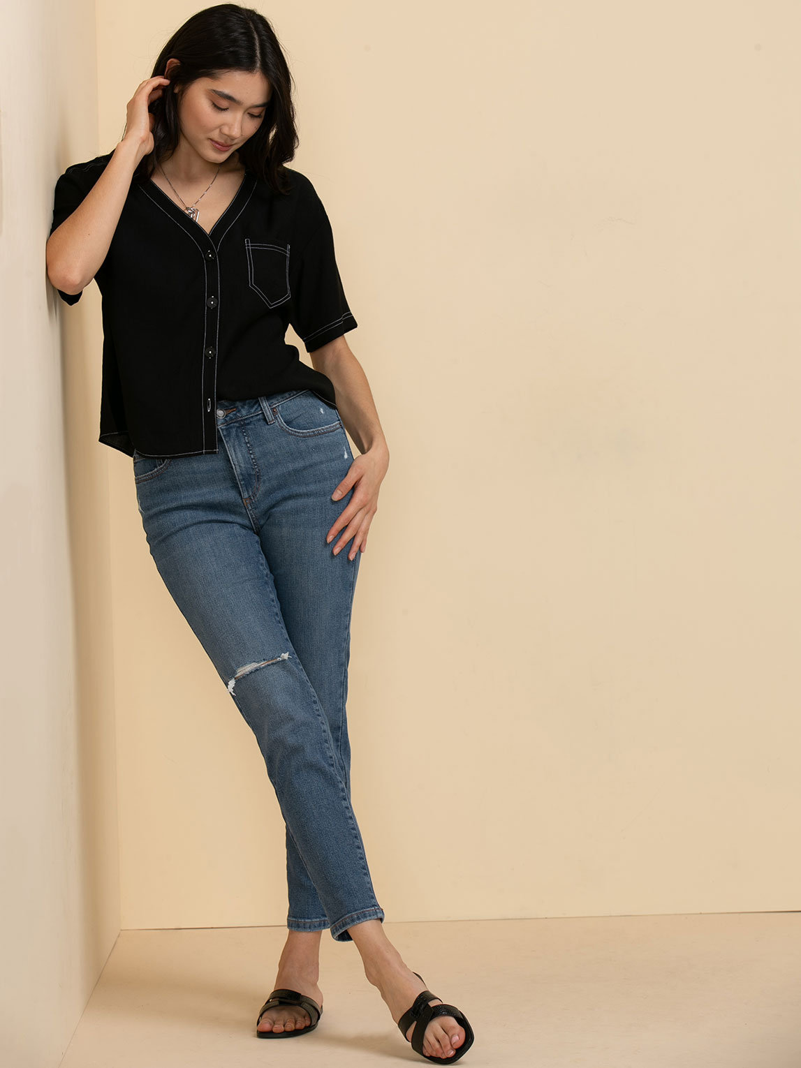 Relaxed Short Sleeve Top