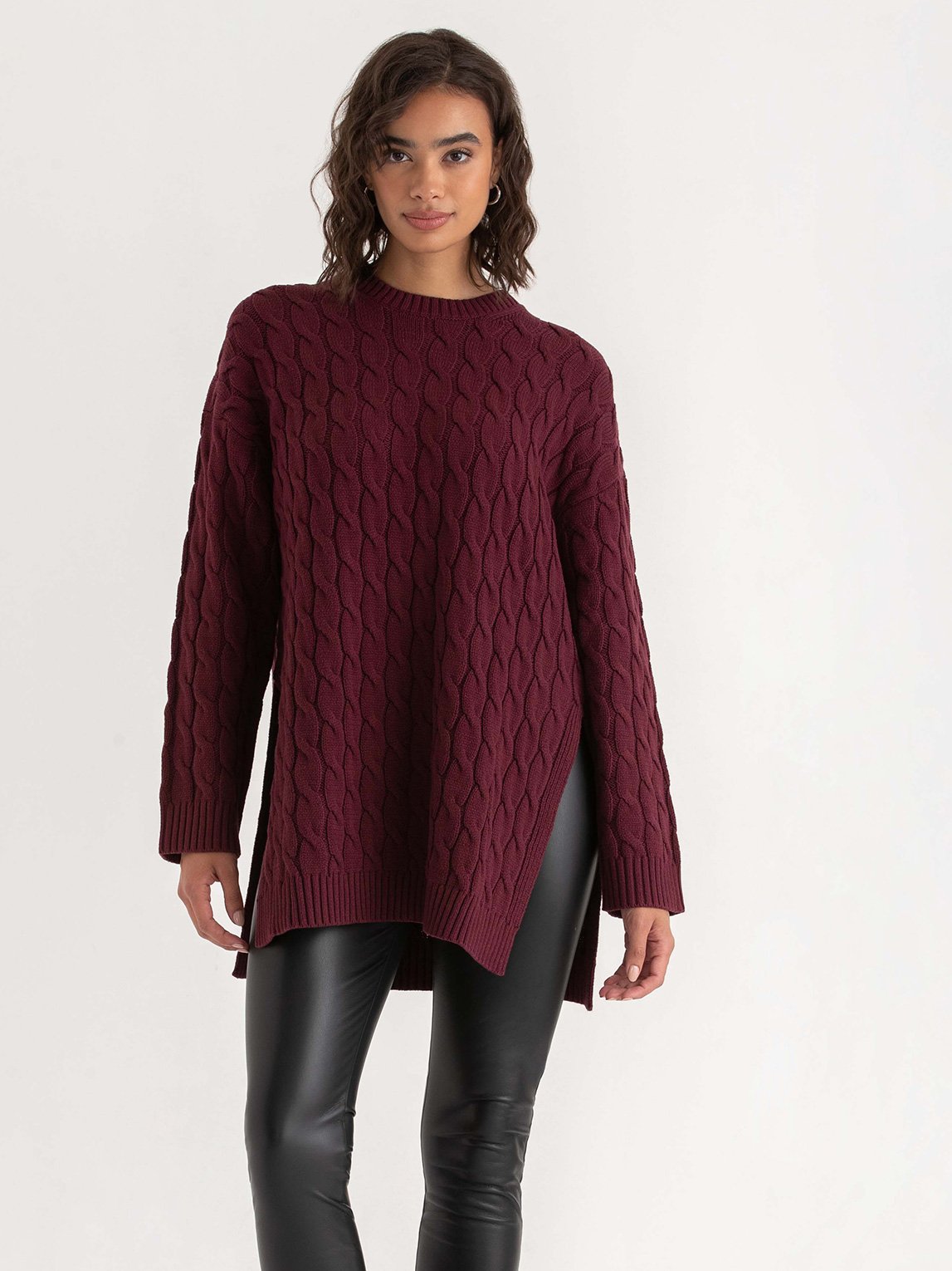 Cable Knit Tunic Sweater Rickis
