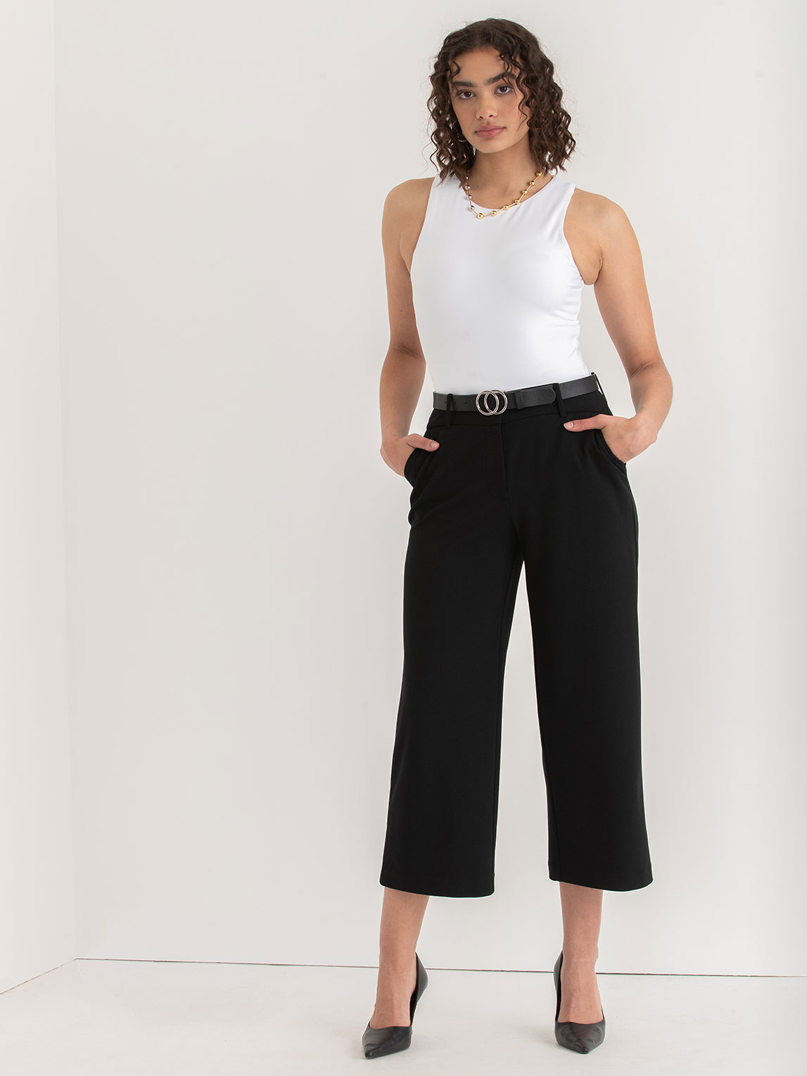 Weslee Wide-Crop Pant Iconic Crepe