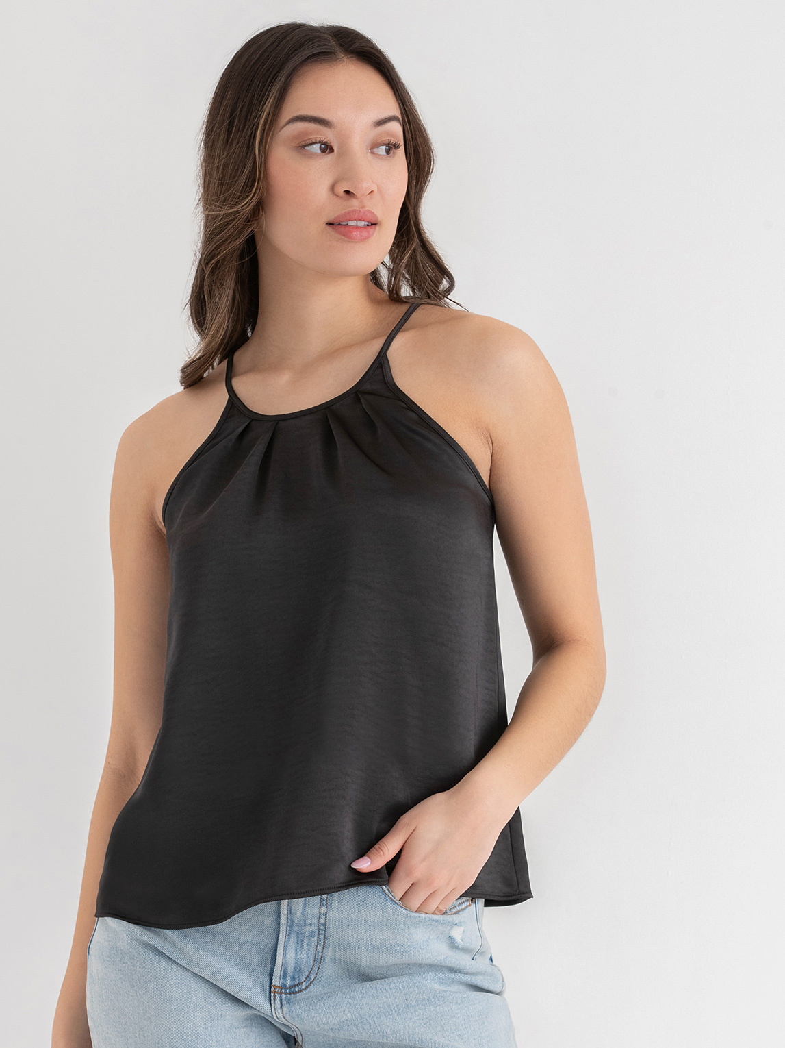 Satin Halter Blouse