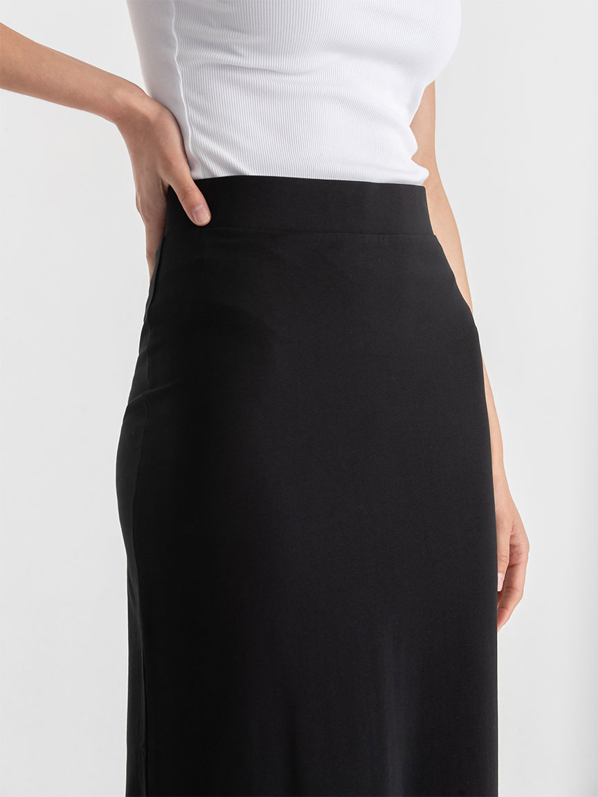 Knit Black Midi Skirt